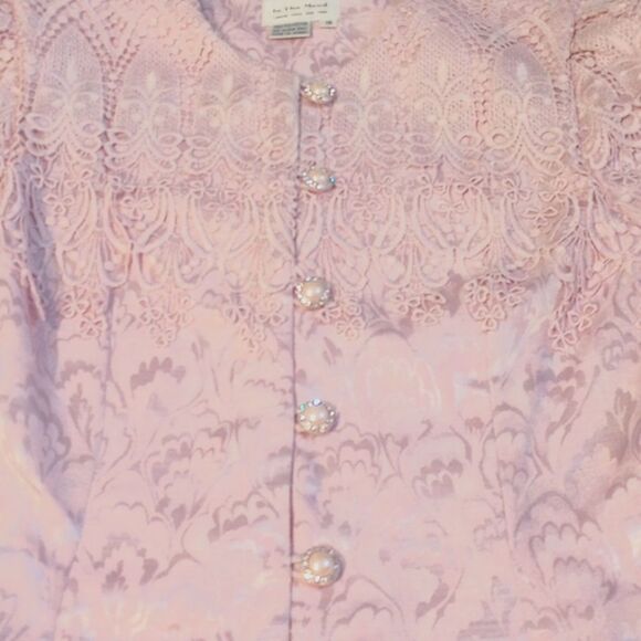 Vintage 1980s In the Mood Pink Lace Blazer - Picture 3 of 7